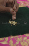 Rosette Gold Floral Embroidered Lehenga Set