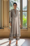 Champagne Bead and Crystal Embroidered Kurta set